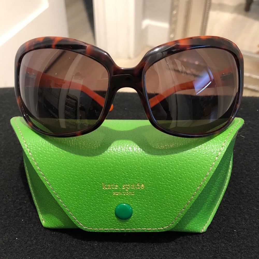 KATE SPADE TORTOISESHELL ADIE/S SUNGLASSES
